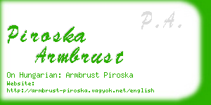 piroska armbrust business card